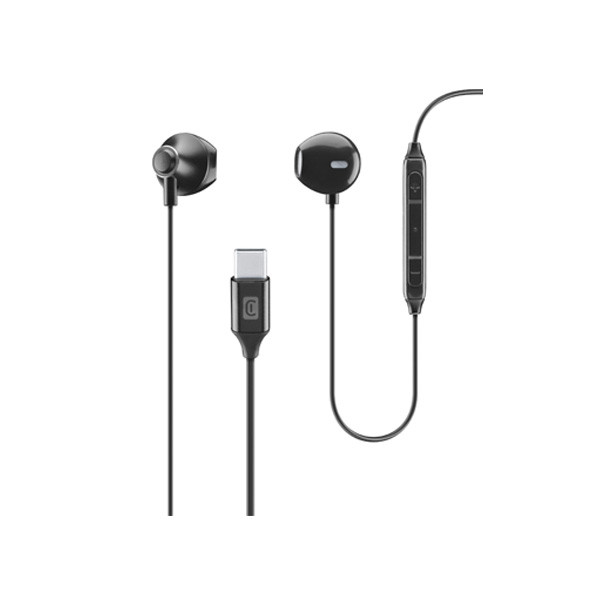 Cellularline  Orbit Type-C Earphone Capsule, Black Color, Model No. AUORBITTYPECK