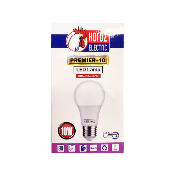Horoz Electric Led Lamp A60, 10W, 4200K, E27, Screw, Model No. PREMIER-10