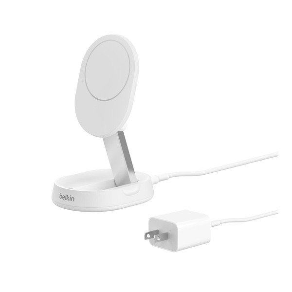 Belkin BoostCharge Wireless Charging Stand with Magnetic Qi2 15W, White Color, Model No. WIB007myWH