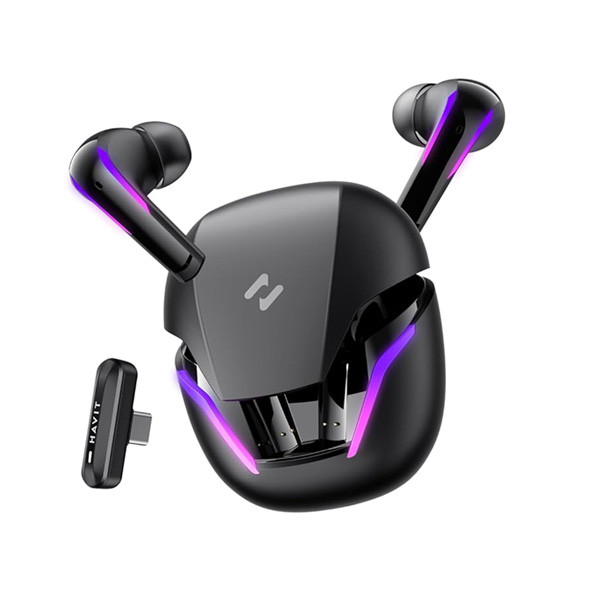 Havit Wireless Gaming Earbuds with Dual Microphones Low Latency for PC, PS5, Mobile Phones, Game Consoles, Black Color, Model No. TW970
