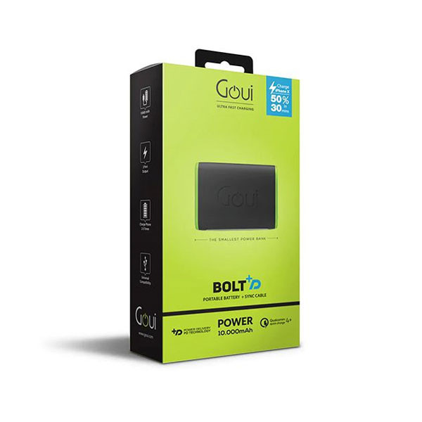Goui Bolt+D Mini Power Bank, 10000mAh