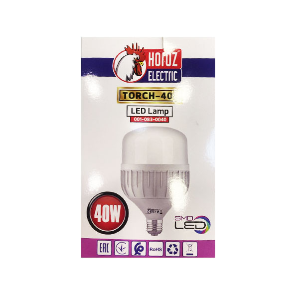 Horoz Electric Led Lamp 40W, A+, 3150lm, E27, Screw, Model No. TORCH-40L