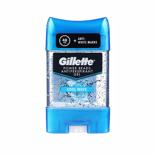 Gillette Power Beads Antiperspirant Gel for Men, Cool Wave, 75ml