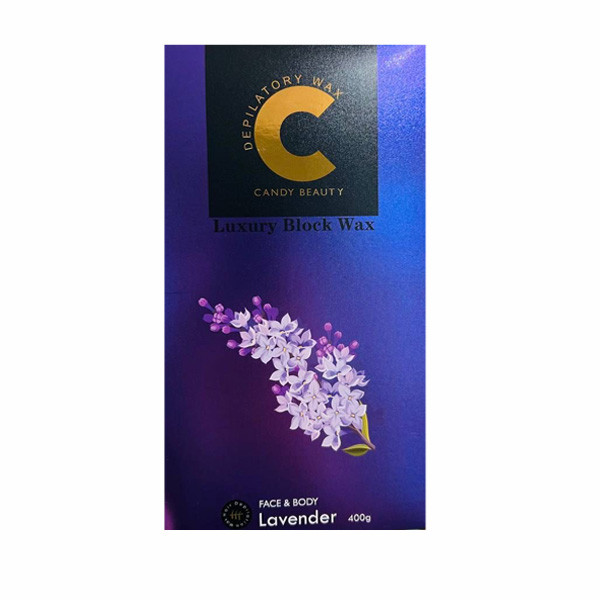 Candy Beauty Lavender Luxury Block Wax Hair Removal, 400gr