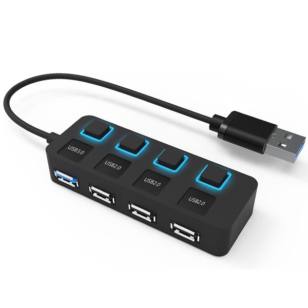 OEM USB 3.0 High Speed Hub, 4-Ports with Individual LED Power Switches