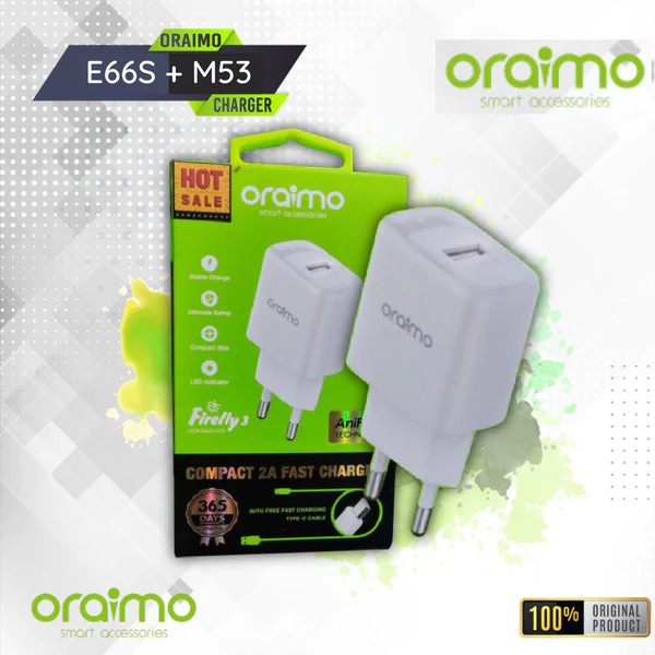 Oraimo Charger Type C Model No. OCW-E66S+M53