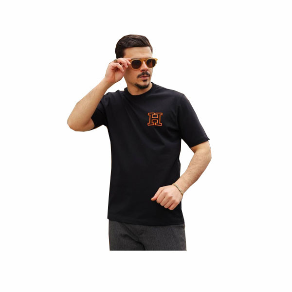 Belo Mastercopy Single Color Hermes Brand t-shirts for Men, with Hermes Logo Imprinted in Left Chest in 3 Colors (Black, Green, White)