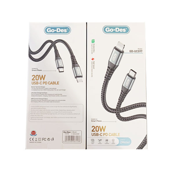 Go-Des USB-C to iPhone Lightning Cable, 20watts PD Cable Model No. GD-UC597