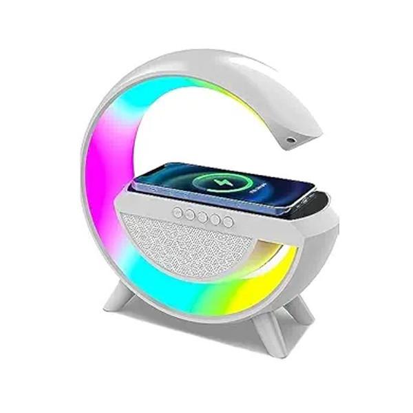 OEM Bluetooth Speaker 3in1 + 15W Wireless Charger + FM Radio + Led Desk Lamp with Rechargeable Battery Model No. BT 2301