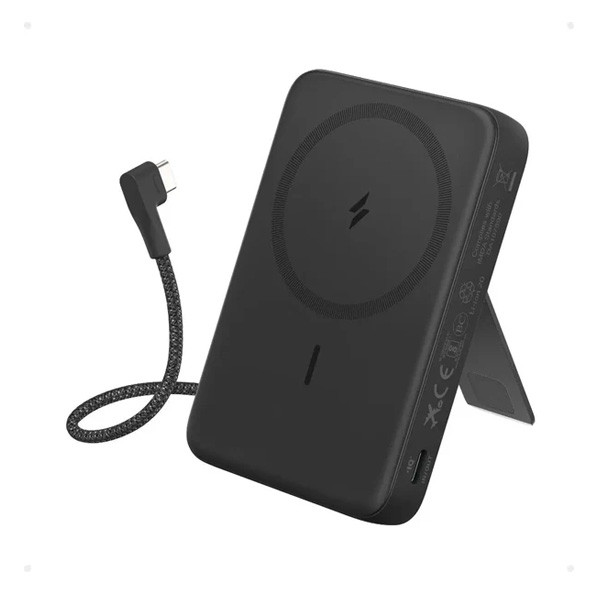 Anker Anker Zolo Magnetic Power Bank 10000mAh 30W with Built-in USB-C Cable & Stand, Black Color, Model No. A1685H11