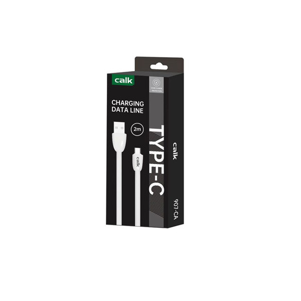 Calk Type-C Charging Data Line Cable, White Color, Model No. XC053