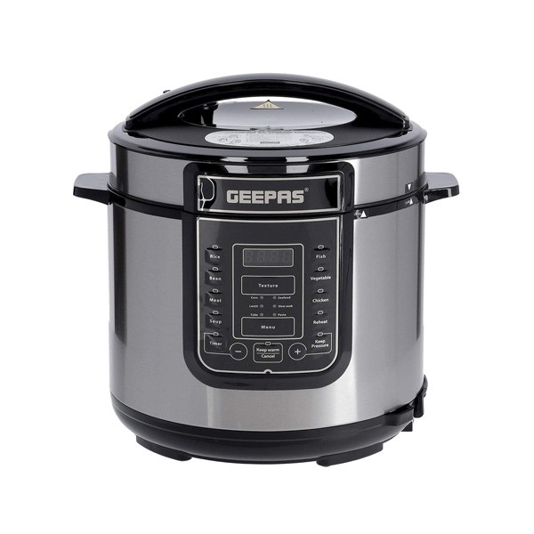 Geepas Stainless Steel 1000W 7-in-1 Electric Pressure Cooker, Steamer 6Lt Digital Multicooker,  Model No. GMC5326