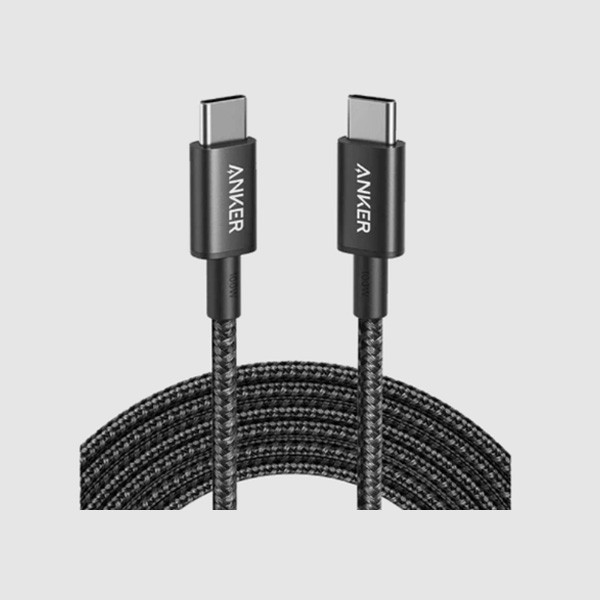 Anker 333 USB-C to USB-C Cable 60W Braided 6Ft, Black Color, Model No. A8753H11