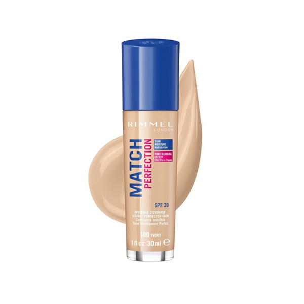 Rimmel London Match Perfection 100 Ivory SPF20, 30ml